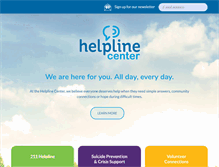 Tablet Screenshot of helplinecenter.org